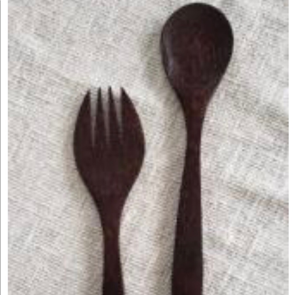 🎁 NEW Wooden Salad Spoon 🥄🌺